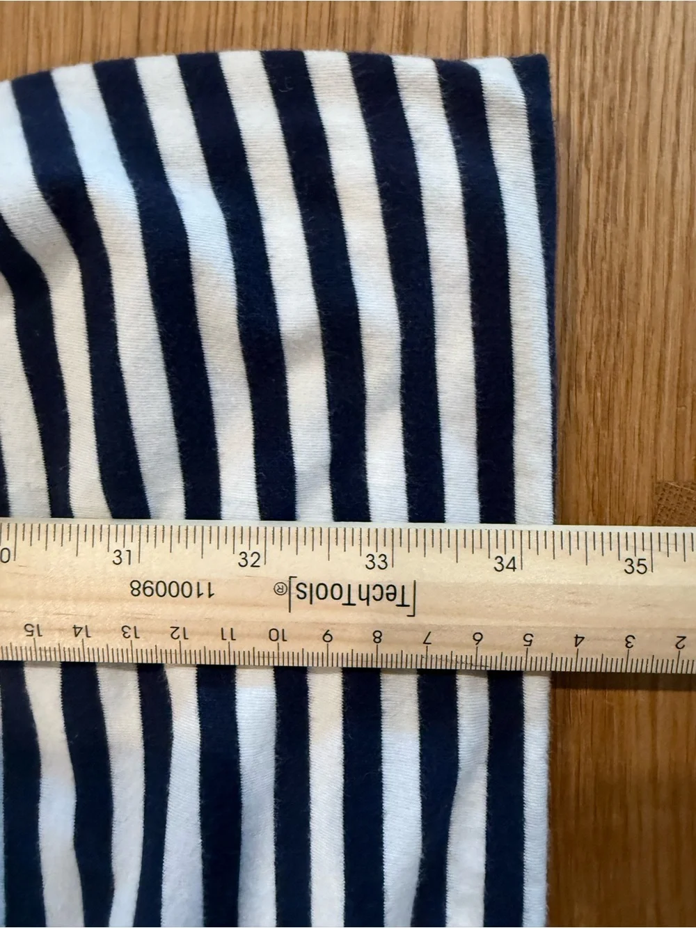 Boden Navy & White Striped Ruched Faux-Wrap Jersey Dress
